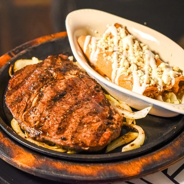 Ribeye Steak & Enchilada.