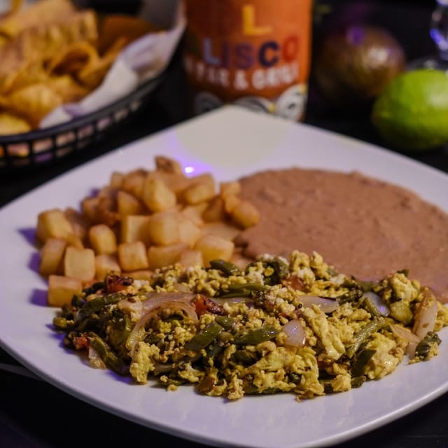 Nopalitos and Egg Plate.